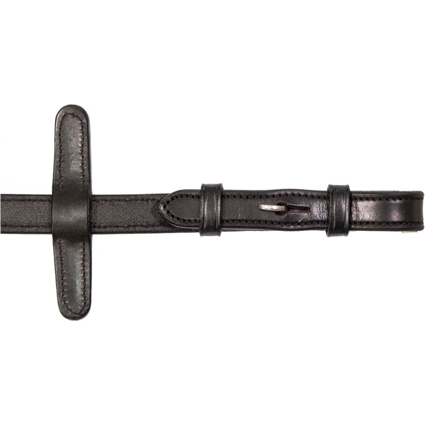 Henry James Saddlery Small Pimple Hybrid Rubber Reins with Leather Stoppers RR6 - Black